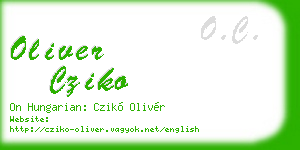 oliver cziko business card
